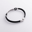 Каучуковий браслет з білого золота (фіаніт) б05813 от ювелирного магазина Оникс - 1