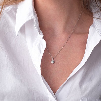 Золота підвіска з діамантом пб0263y №3