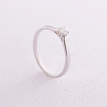 Помолвочное золотое кольцо с бриллиантом кб0460ca