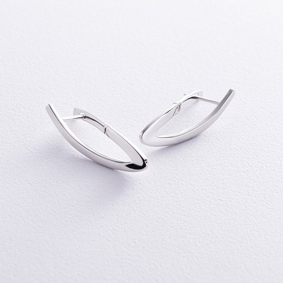 Серьги "Айрис" в белом золоте с05075