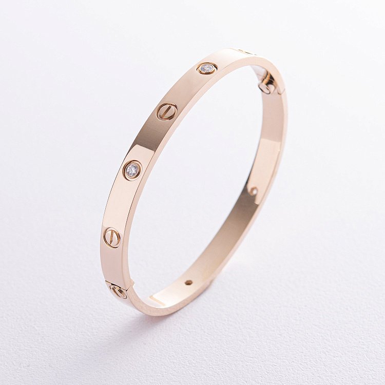 Жесткий браслет "Love" с бриллиантами (желтое золото) 523453121 - 9 Жесткий браслет "Love" с бриллиантами (желтое золото) 523453121 от ювелирного магазина Оникс - 9