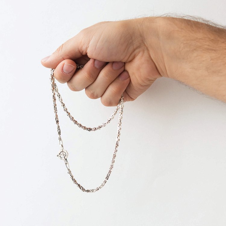 Мужская серебряная цепочка Ц0017ч от ювелирного магазина Оникс - 1