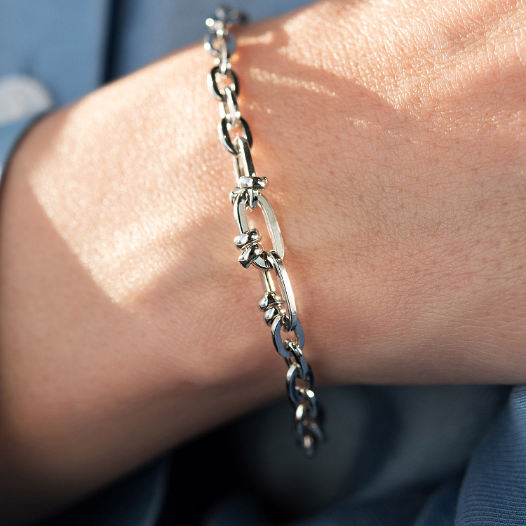 Браслет "Bianca" в белом золоте б05775 от ювелирного магазина Оникс - 3