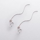 Срібні сережки - пусети з фіанітами 122533 от ювелирного магазина Оникс