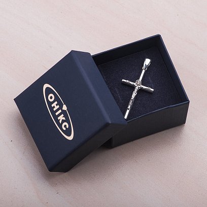 Серебряный крестик с распятием 131225 №3