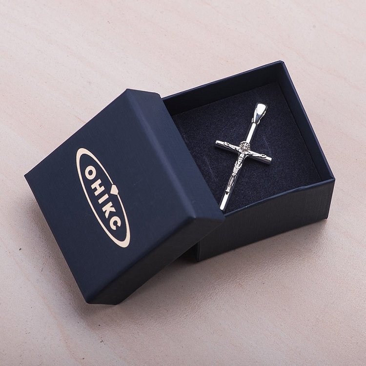 Серебряный крестик с распятием 131225 от ювелирного магазина Оникс - 2