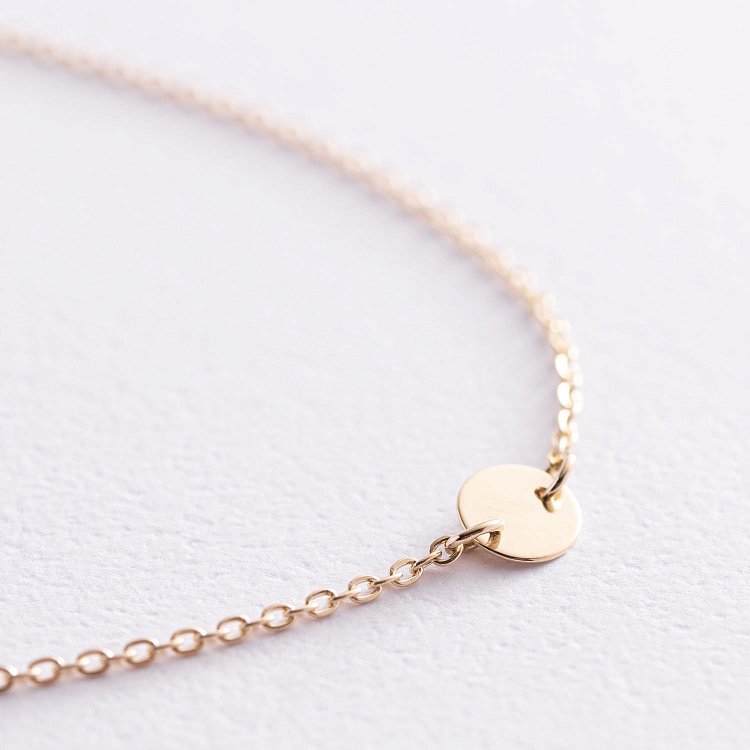 Кольє "Монетки" в жовтому золоті 860252М від ювелірного магазину Онікс - 3