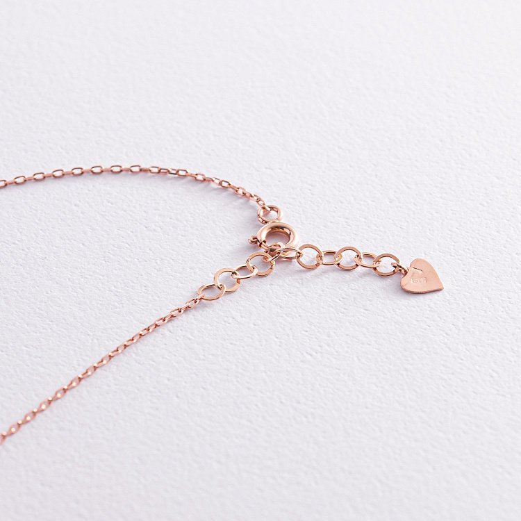 Золоте кольє "Хрестик"  з фіанітами кол02188 від ювелірного магазину Онікс - 4