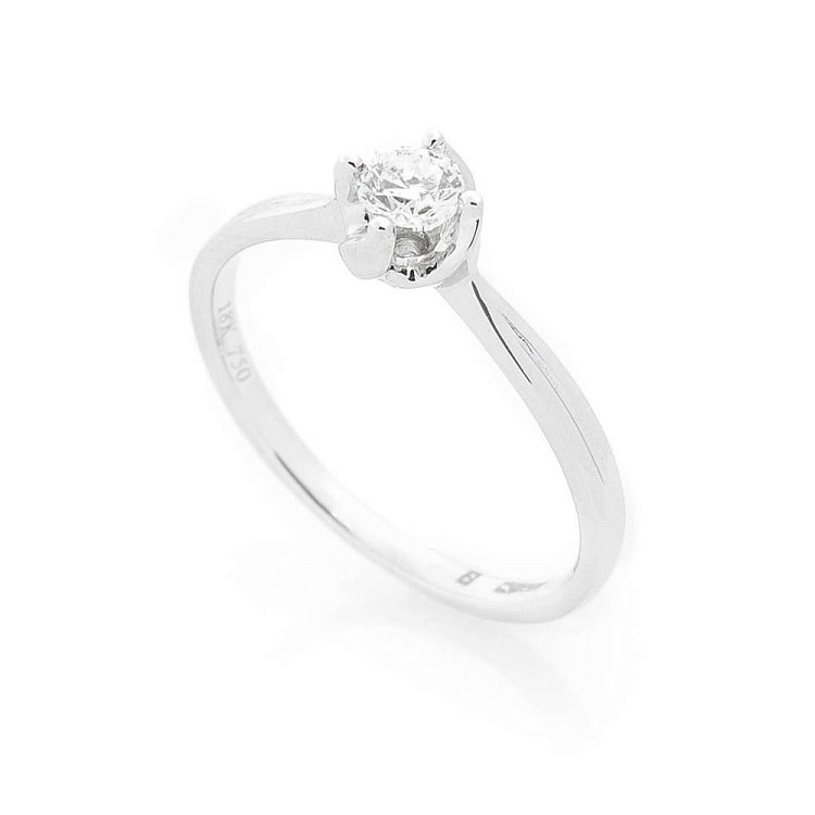 Золотое помолвочное кольцо с бриллиантом кб0122lg от ювелирного магазина Оникс