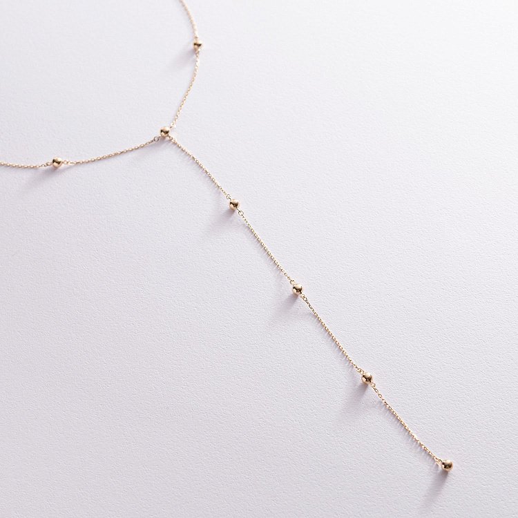 Колье "Шарики" в желтом золоте кол01950 от ювелирного магазина Оникс