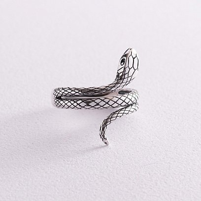 Срібна каблучка "Змія" 112613