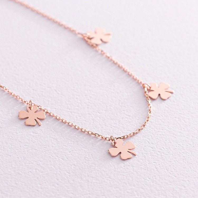 Браслет "Конюшина" в червоному золоті б04932 від ювелірного магазину Онікс - 2