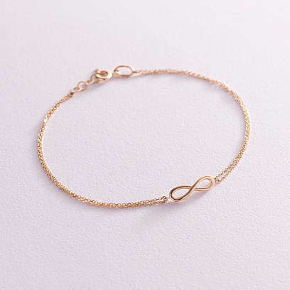 Браслет "Нескінченність" в жовтому золоті б04863