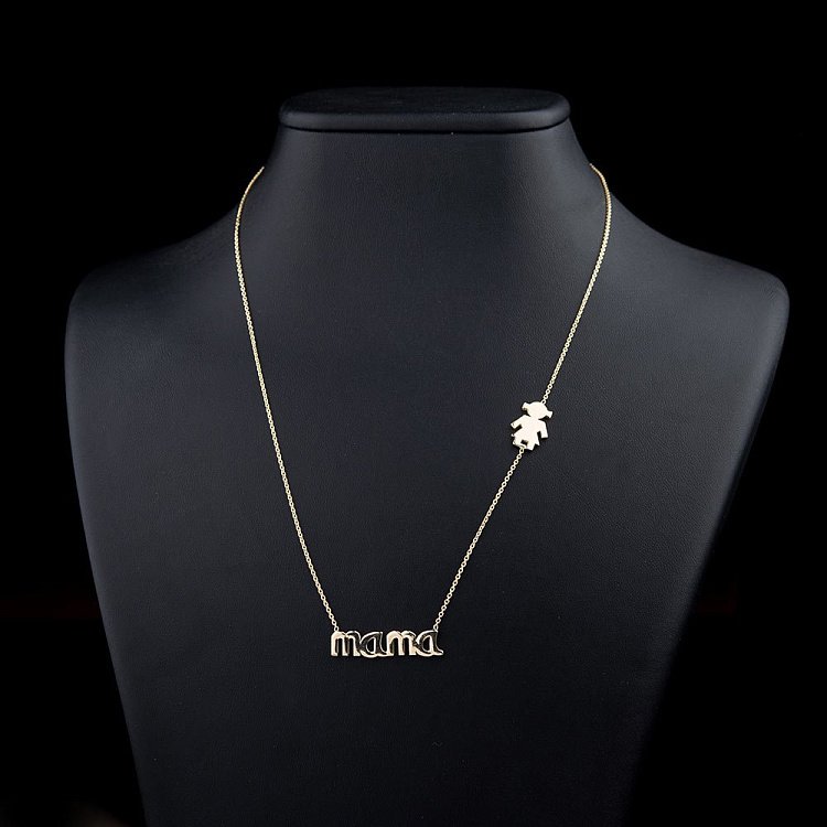 Золоте кольє "Мама і дівчинка" кол00960 від ювелірного магазину Онікс