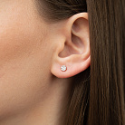 Золоті сережки - пусети "Квіточки" 2 в 1 з діамантами сб0627ca от ювелирного магазина Оникс - 7