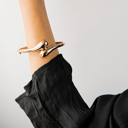 Жорсткий браслет "Miriam" у червоному золоті б05733 №4