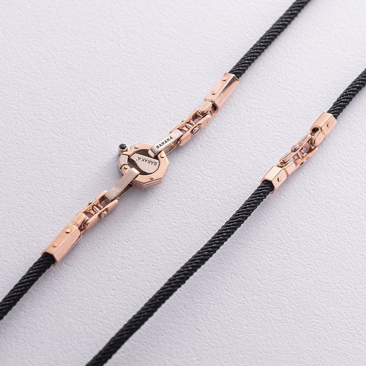 Шовковий шнурок з золотою застібкою Ш0036-4в/д3 від ювелірного магазину Онікс