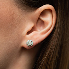 Золоті сережки - пусети з діамантами сб0616cha от ювелирного магазина Оникс - 3