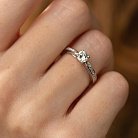 Помолвочное золотое кольцо с бриллиантами кб0420 от ювелирного магазина Оникс - 3