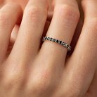 Золотое кольцо с дорожкой черных бриллиантов 229781122 от ювелирного магазина Оникс - 3