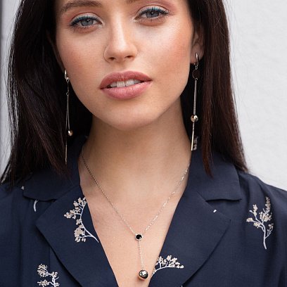 Срібні сережки без фіанітів 122224 №3