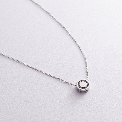 Золоте кольє з чорними діамантами 734491122 №3