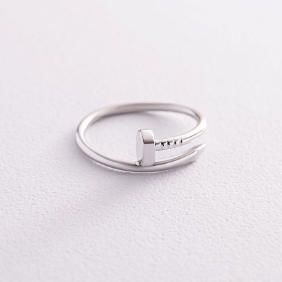 Каблучка "Цвях" в сріблі 112699 №4