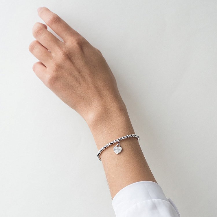 Серебряный браслет с сердечком 141609 от ювелирного магазина Оникс - 6