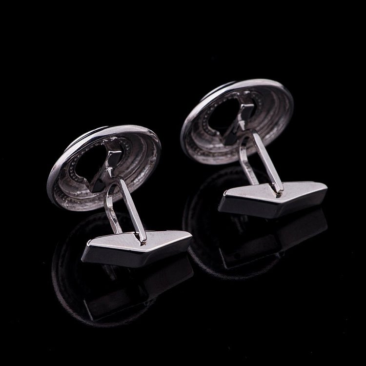 Запонки (родій, онікс) 25037 від ювелірного магазину Онікс - 4