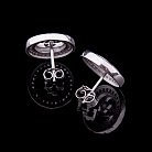 Ексклюзивні срібні сережки з фіанітами 121665 от ювелирного магазина Оникс - 2