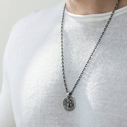 Срібний кулон "Знак зодіаку Водолій" 133221водолій №2