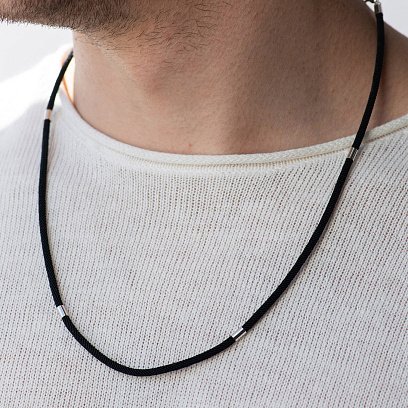 Шелковый шнурок с золотой застежкой 661б №2