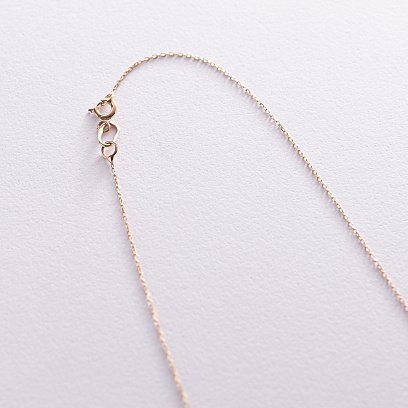 Золотое колье "Сердечко" с фианитом кол01566 №4