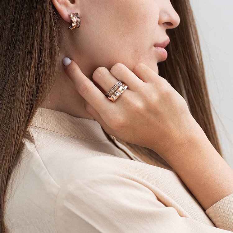 Золотые серьги с желтыми фианитами с05525 от ювелирного магазина Оникс - 1