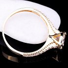 Золотое кольцо со вставкой из фианитов к01342ж от ювелирного магазина Оникс - 3