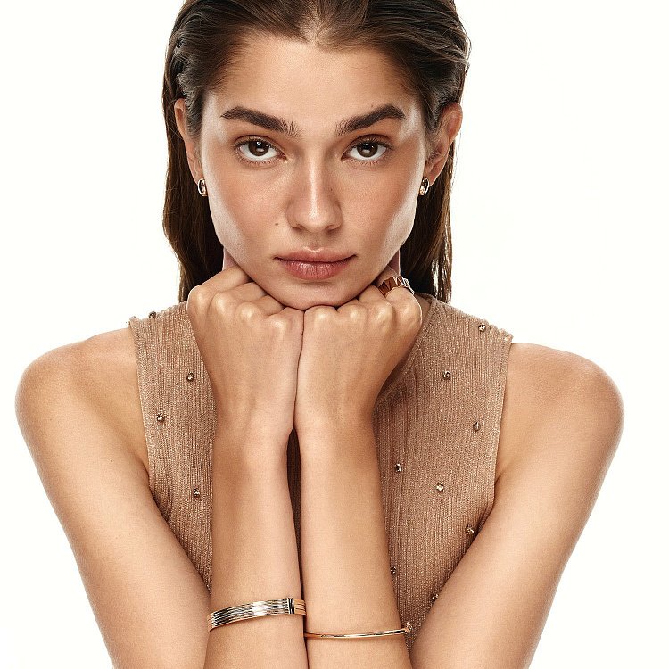 Широкое золотое кольцо "Christina" к08184 от ювелирного магазина Оникс - 7