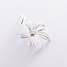 Срібна брошка "Квітка" (фіаніти)  16046 от ювелирного магазина Оникс