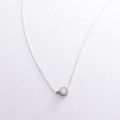 Серебряное колье с фианитами 181027