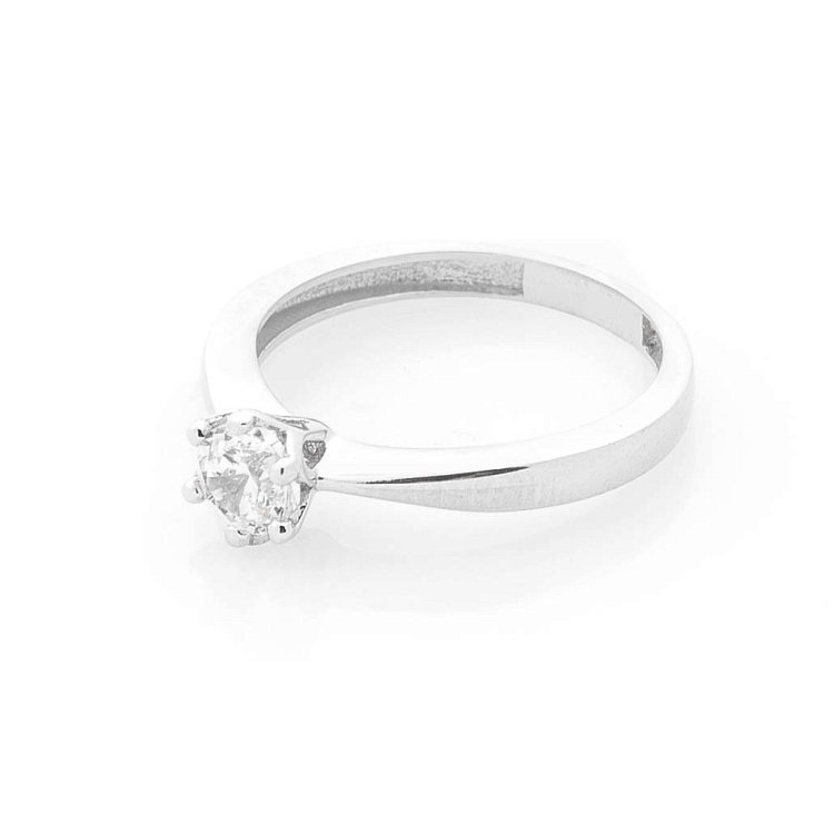 Золота заручальна каблучка з фіанітом к05700 від ювелірного магазину Онікс - 1