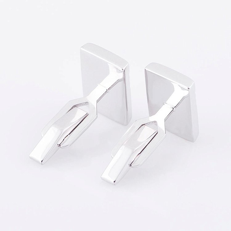Мужские запонки из белого золота зап00058 от ювелирного магазина Оникс - 2