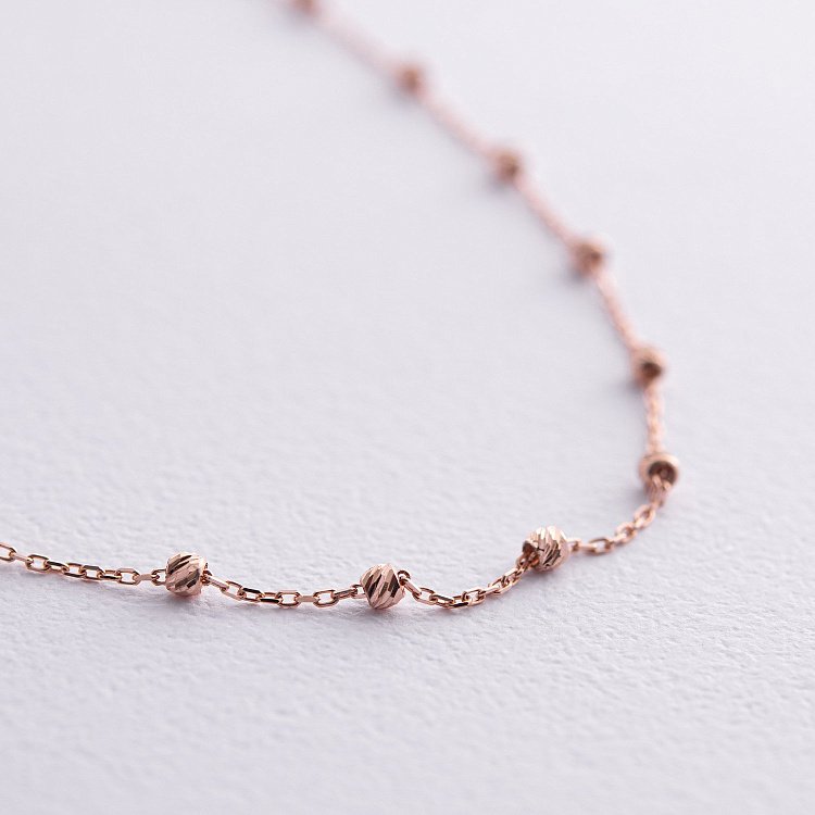 Колье "Шарики" в красном золоте кол02347 от ювелирного магазина Оникс - 2