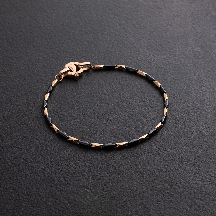 Мужской золотой браслет (керамика) 1729 от ювелирного магазина Оникс - 2