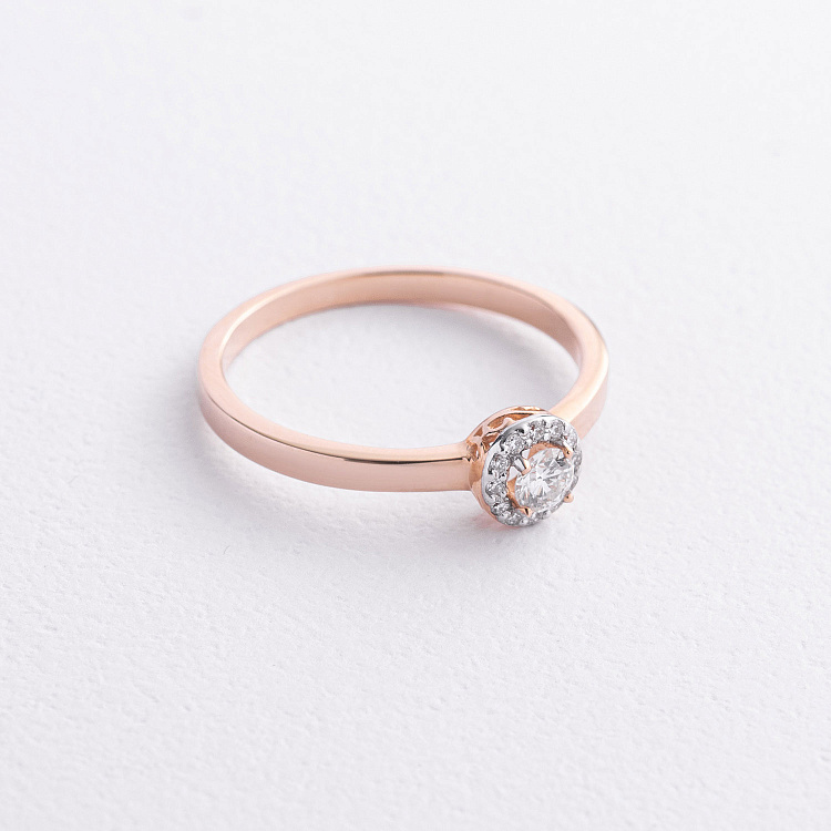 Золота каблучка з діамантами 12659аг від ювелірного магазину Онікс - 4