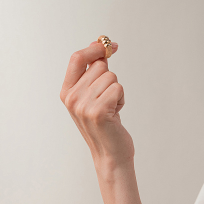 Кольцо "Marie" в желтом золоте к08274 №4