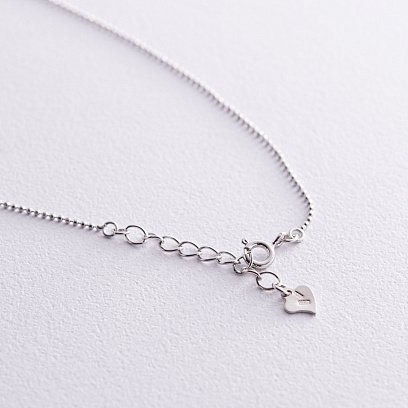 Патріотичне кольє у сріблі (блакитні та жовті фіаніти) 181265 №5