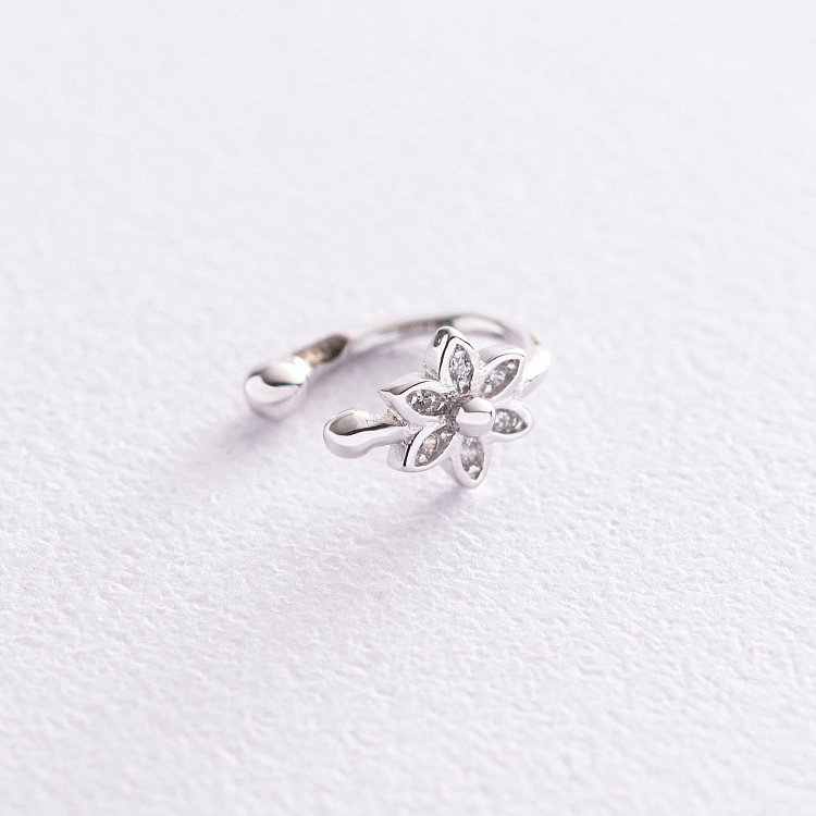 Срібна сережки - каффа "Квіточка" 122894 від ювелірного магазину Онікс