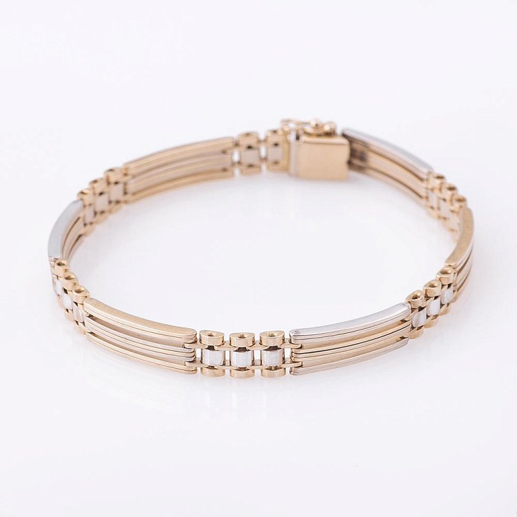 Золотий чоловічий браслет б00219 від ювелірного магазину Онікс