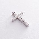 Срібний хрестик з фіанітами (кулон під чокер) 1101Pф от ювелирного магазина Оникс