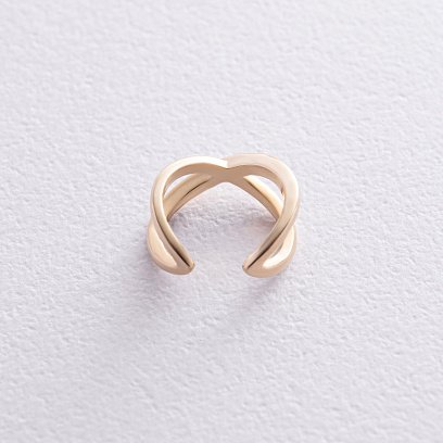 Сережка - каффа в жовтому золоті с06376 №3