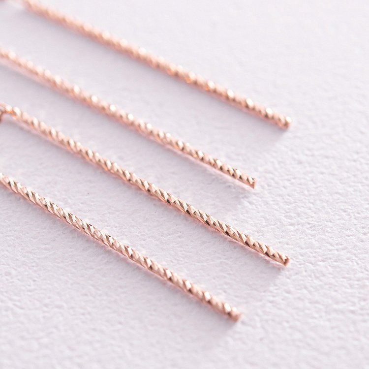 Золоті сережки - протяжки с06700 від ювелірного магазину Онікс - 4